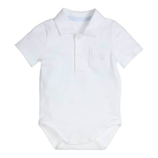 Baby Gi polo romper wit